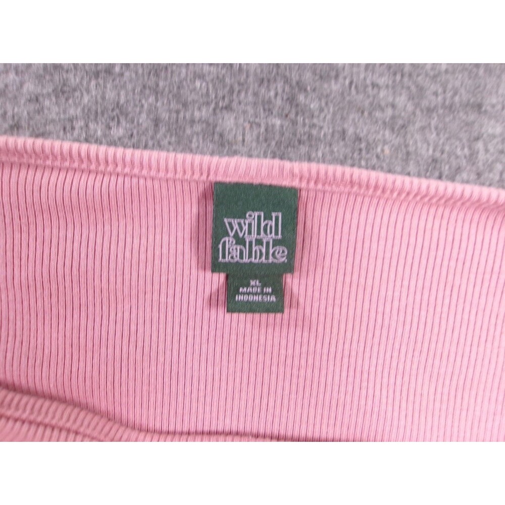 Wild Fable Dress Women Extra Large Pink Ribbed Causal Summer Beachy Vibes - Picture 7 of 13